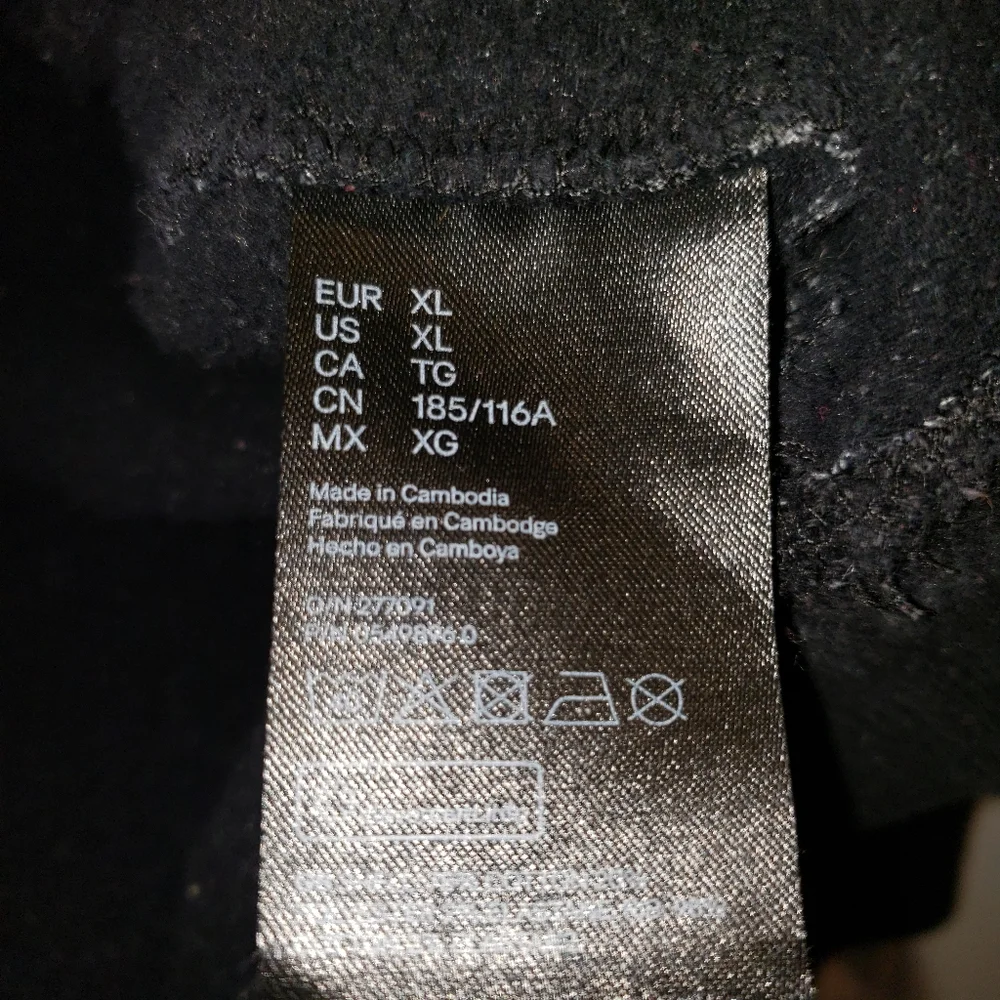 H and M Black/Gray sweater Shirt Size XL - Picture 3 of 5